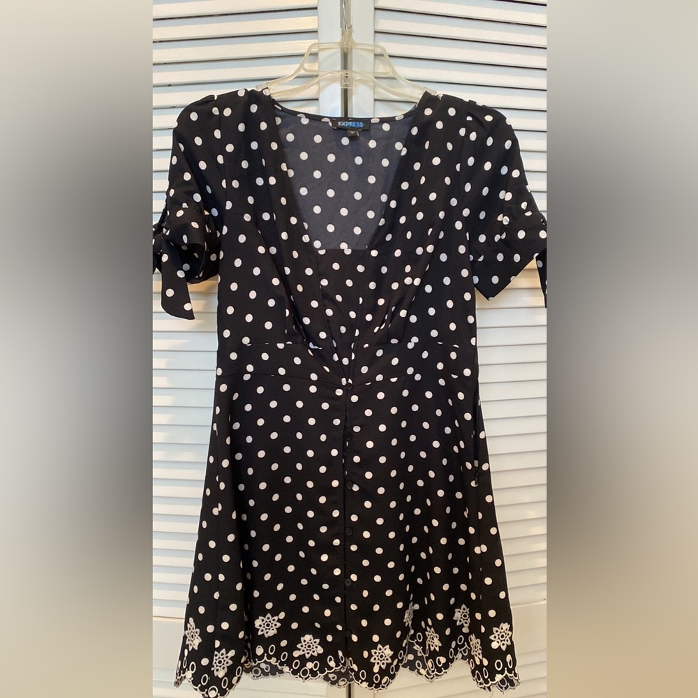 Express Women Polkadot Dress Cute for Work Or Dressup